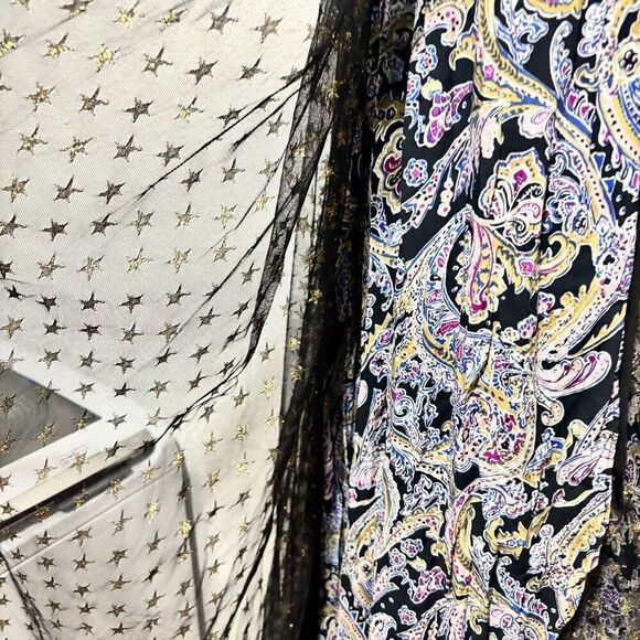 Ecote Womens Paisley Wrap Maxi Dress XS Black Stunning Cocktail Party Sleeveless - Picture 9 of 14